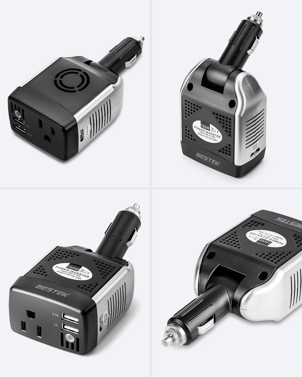 150W Power Inverter 12V to 110V Voltage Converter Car Charger Power Adapter