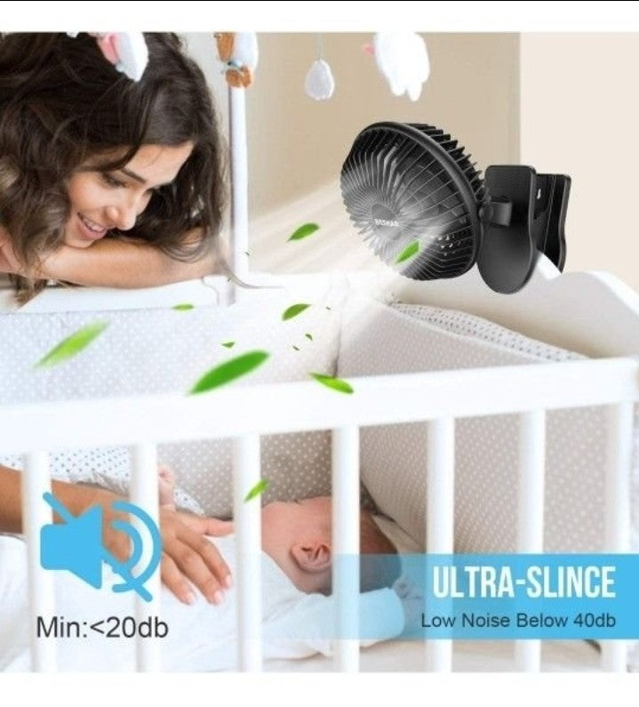 6 Inch Clip On Fan 3 Speeds Small Fan With Strong Airflow Clip Desk Fan Usb Plug