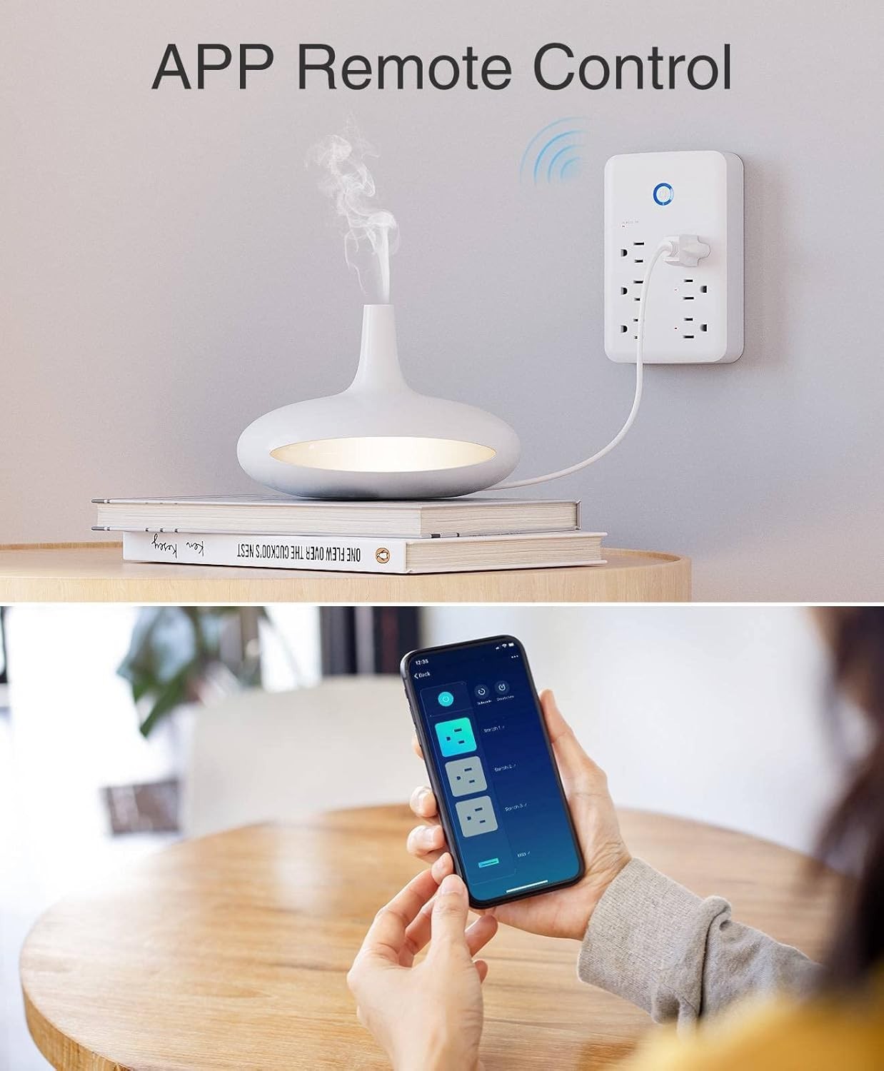 Smart Plug Outlet Extender, USB Surge Protector 3 Individually Controlled Outlet