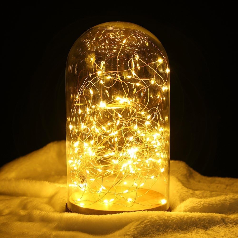 2 Pack 20 Feet 60 Led Fairy Lights Battery Operated with Remote Control Timer, 8