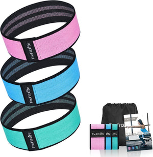 TheFitLife Resistance Bands for Legs and Butt - Fabric Exercise Bands Circle