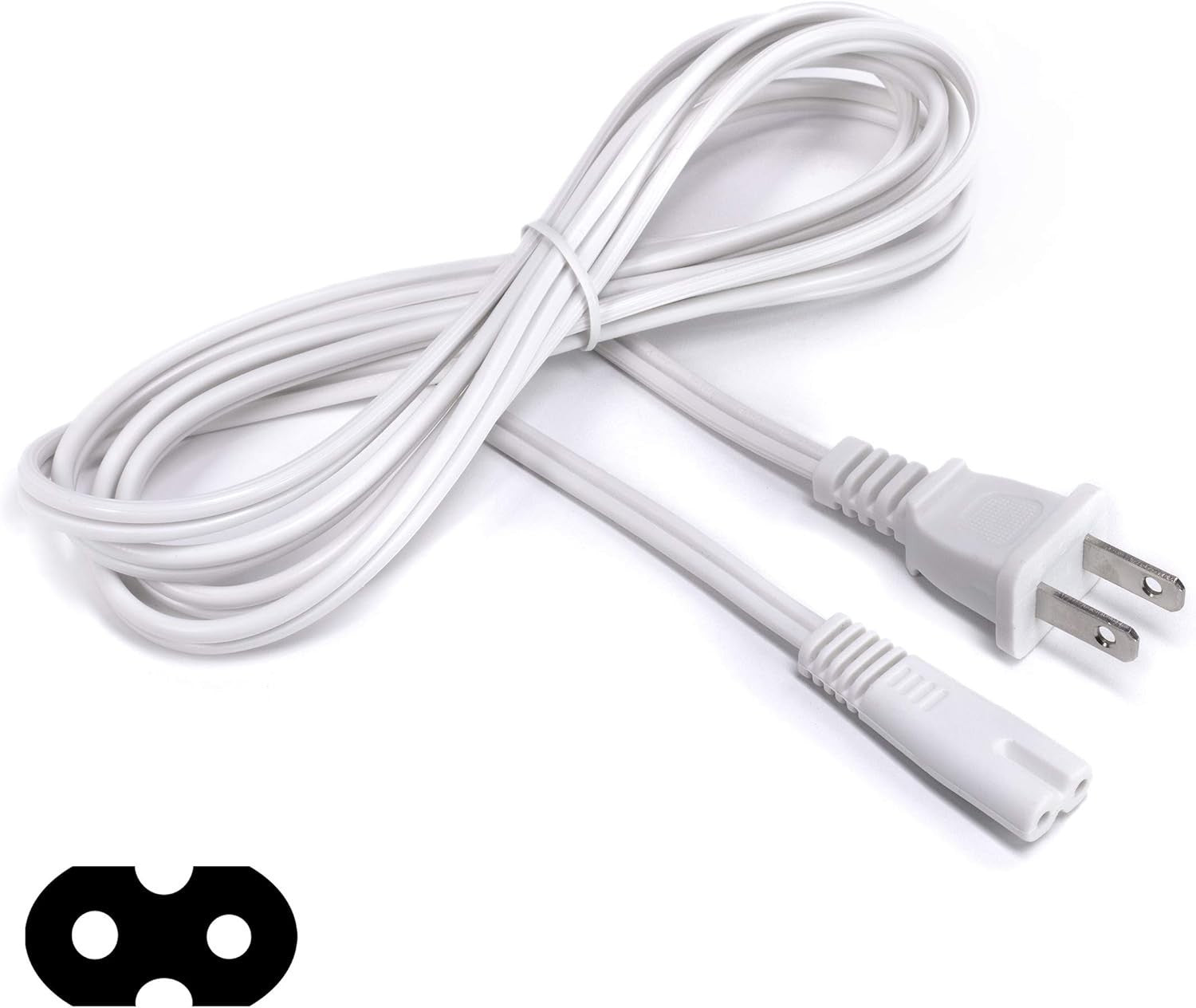 Figure 8 Power Cord (2 Prong) with Copper Wire Core -Non Polarized for Satellite