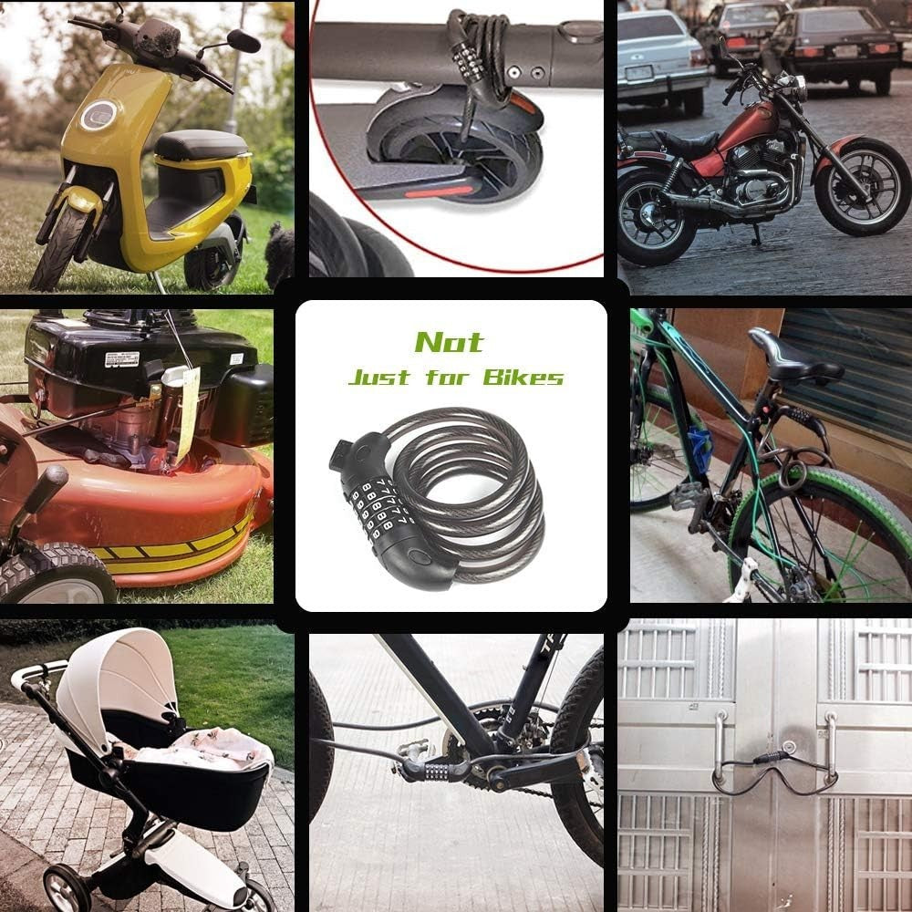 Bike Lock, High Security Bicycle Lock, Bike Cable Locks with Mounting Bracket