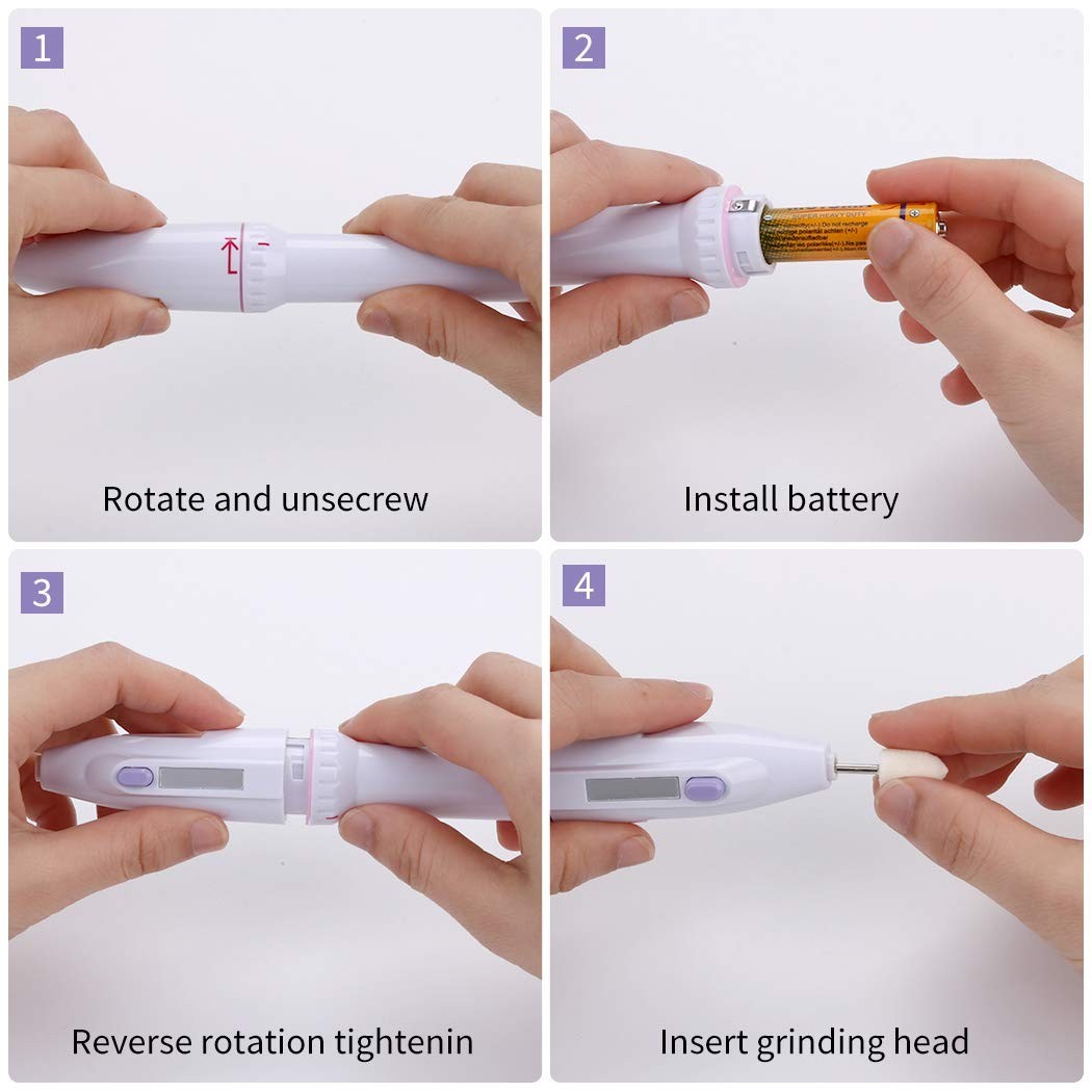 Nail Drill,Aniwon Portable Nail Drill File Kit for Acrylics, Professional Finger