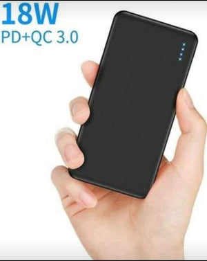 Portable Charger, Ultra-Slim Dual 3A Power bank 18W High-Speed Charging