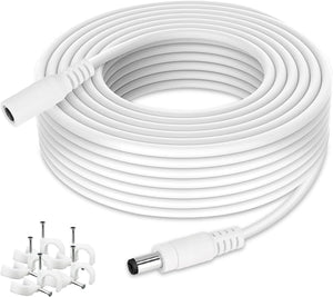 WILDHD DC Power Extension Cable 33ft 2.1mm x 5.5mm Compatible with 12v Power
