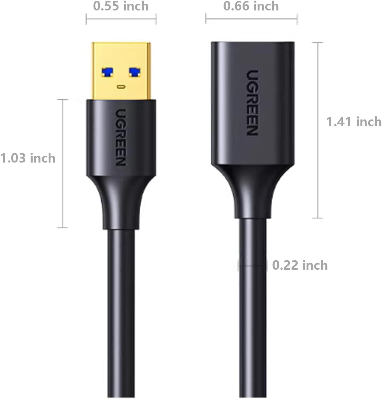 UGREEN USB Extender, USB 3.0 Male to Female Extension Cable USB Cable High Speed