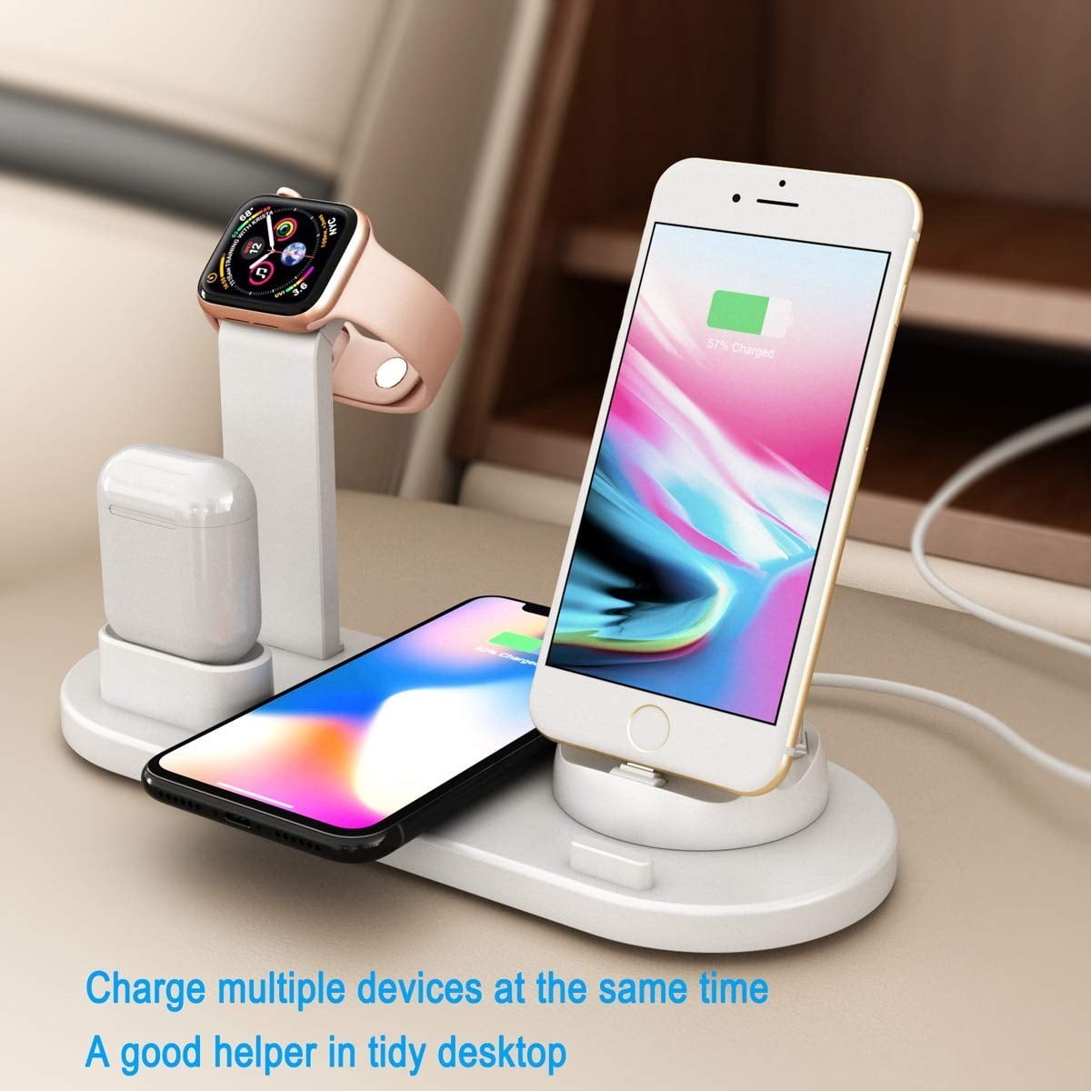 Wireless Charger, 3 in 1 Wireless Charging Dock for Apple Watch and Airpods