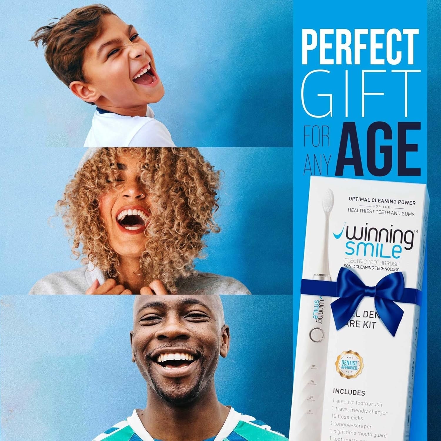 Winning Smile Electric Toothbrush Dental Kit for Adults - Best Sonic Power NEW