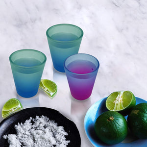 1.9 oz Shot Glasses Sets with Heavy Base，12-Pack Colored Shot Glass (Mix Aurora)