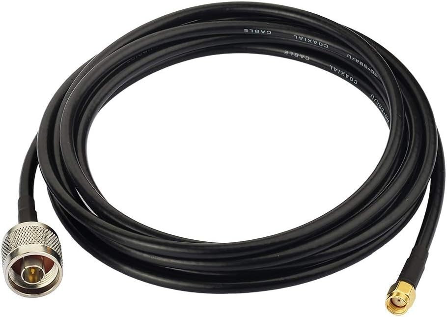 Eightwood RP-SMA Male to N Type Male Extension Cable Coax RG58 10 feet