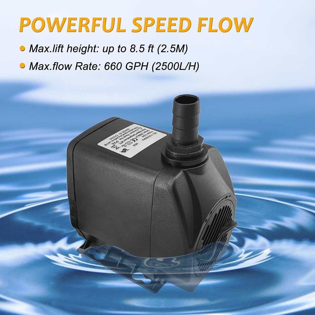 Newpol 660GPH Submersible Pump, Ultra Quiet Water Pump (30W)