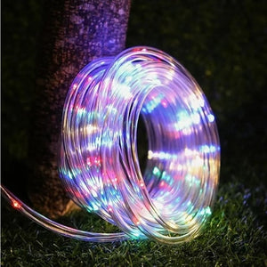 32.8 ft Solar-Powered Outdoor String Light Tube Design Outdoor String Lights