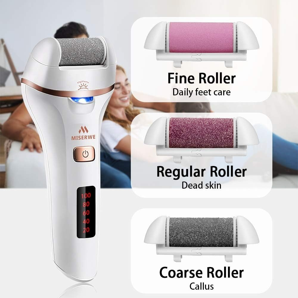 Callus Remover with LED Display Cordless Rechargeable Electric Feet Callus