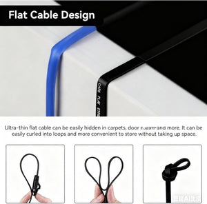 Cat 6 Ethernet Cable 3ft Flat Internet Network Cables - Cat6 Ethernet Patch