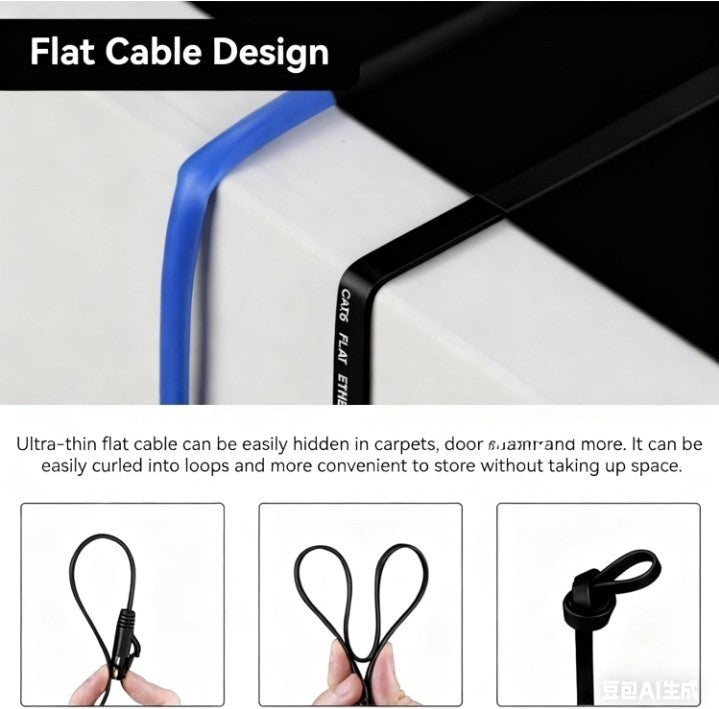 Cat 6 Ethernet Cable 3ft Flat Internet Network Cables - Cat6 Ethernet Patch
