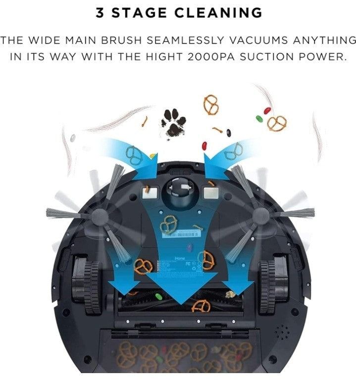 AutoVac 2-in-1 Robot Vacuum and Mop Enabled with Mapping HomeMap Navigation