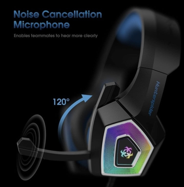Hunterspider Gaming Headset Headphones for PS4 PS5 Switch Xbox One PC