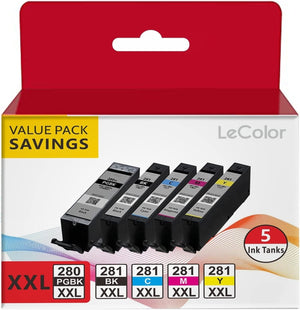 PGI-280XXL CLI-281XXL 280 281 Compatible Ink Cartridge Work for Canon PIXMA