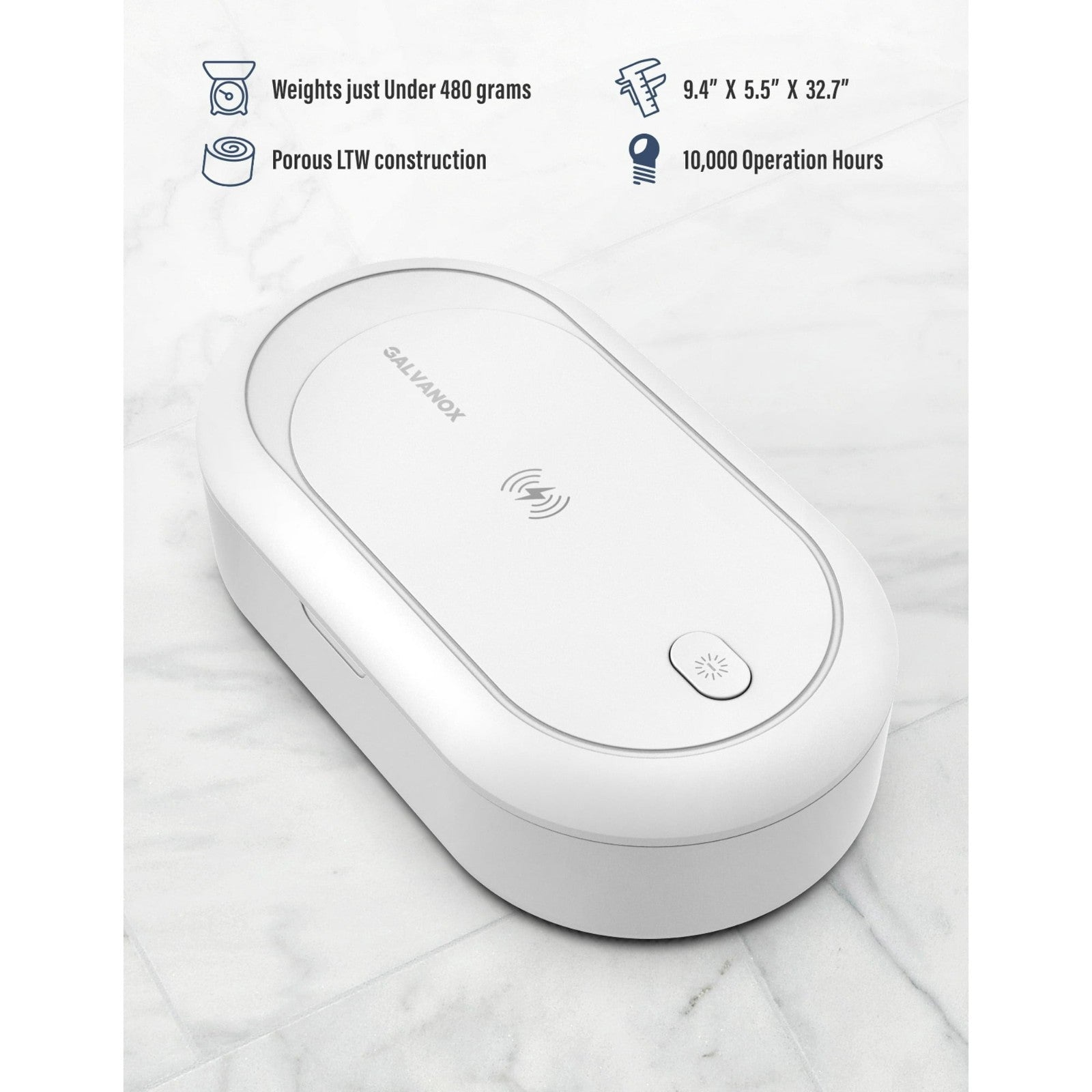 Cell Phone Cleaner Box with Wireless Charging, Portable Phone Soap