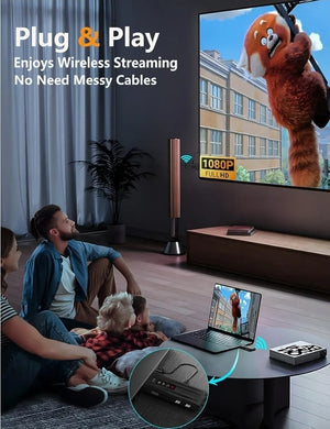 FHG Wireless HDMI Transmitter and Receiver 4K, Plug & Play Portable 2.4G/5G