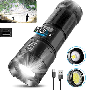 Rechargeable Flashlights High Lumens, 3000 Lumens Super Bright Led Tactical