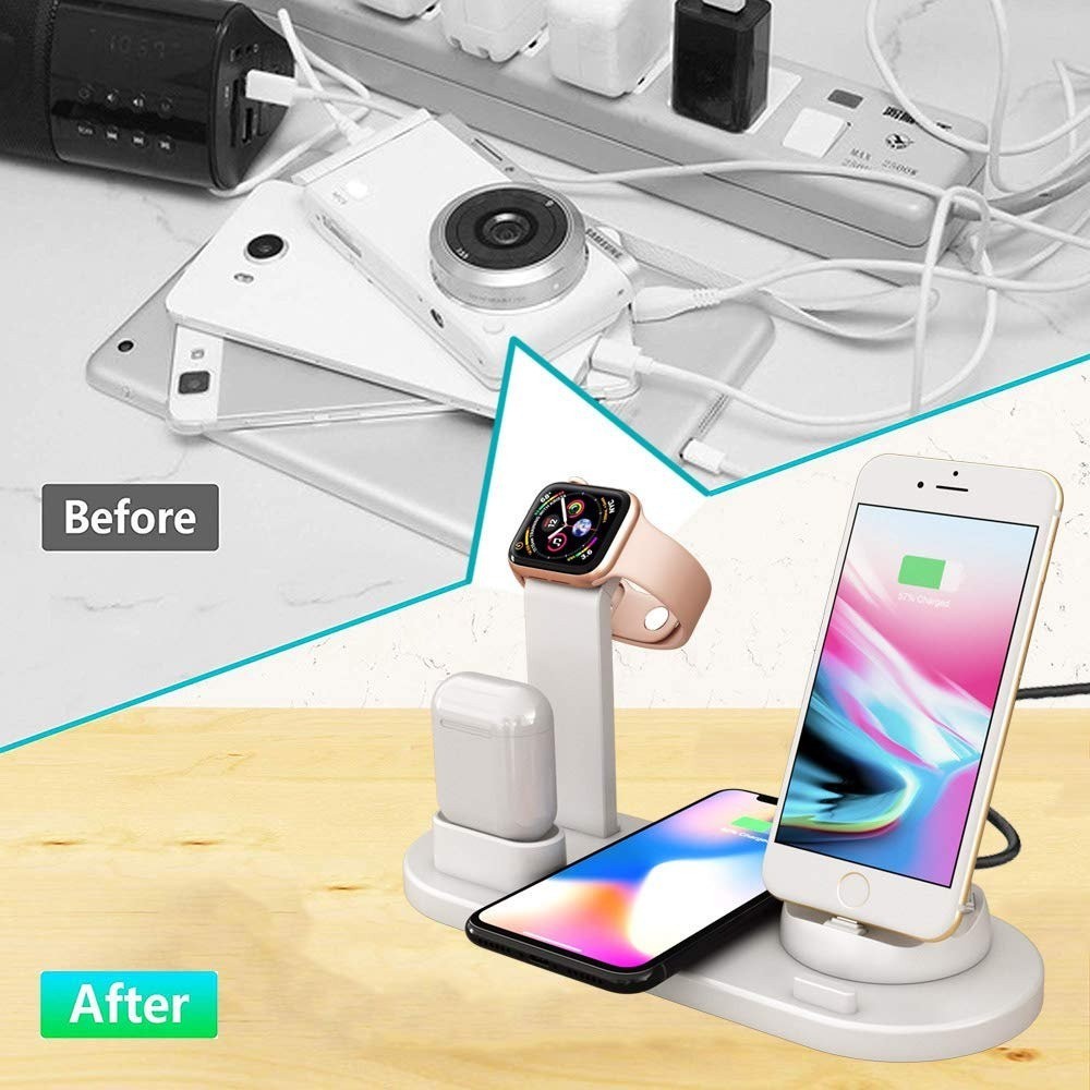Wireless Charger, 3 in 1 Wireless Charging Dock for Apple Watch and Airpods