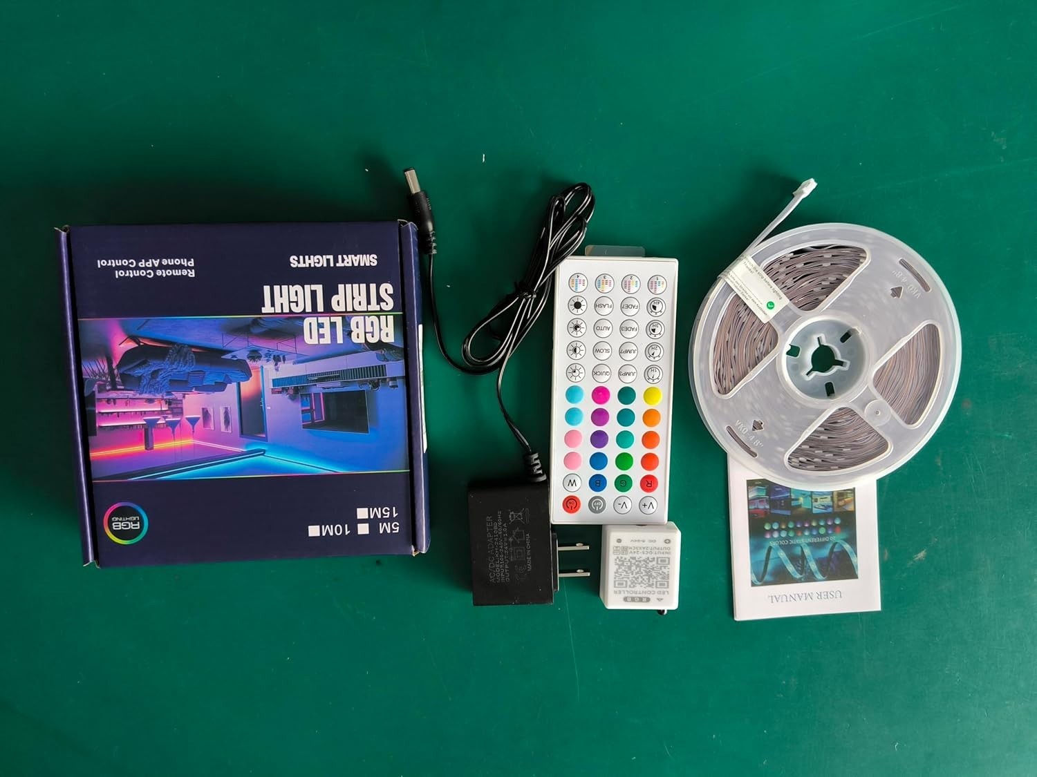 LED Strip Light RGB Multicolor 65FT with 44 Key Remote 5050 Color 