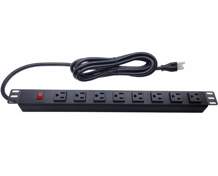 8 bit 15P Brushed Aluminum Alloy Process 14AGW 9 ft Cable 1U Rack Mounted