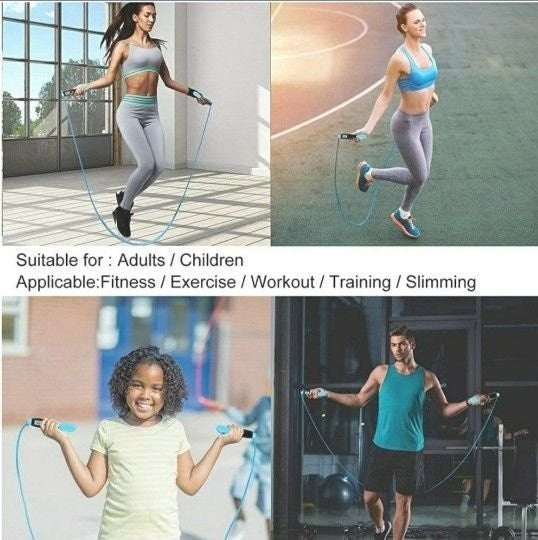 LXMTOU Jump Rope with Counter 9999 Times for Workout Fitness Exercise Training