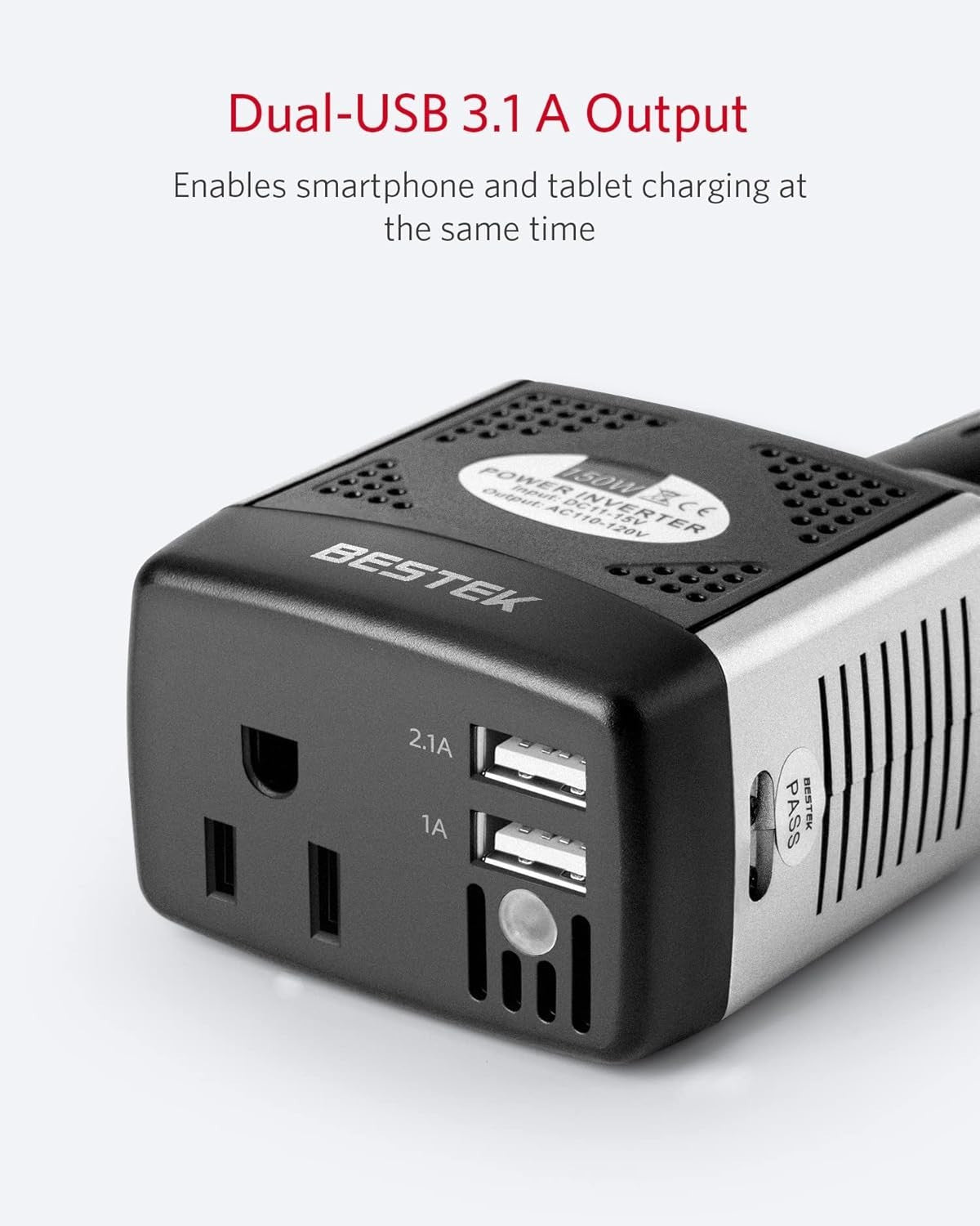 150W Power Inverter 12V to 110V Voltage Converter Car Charger Power Adapter