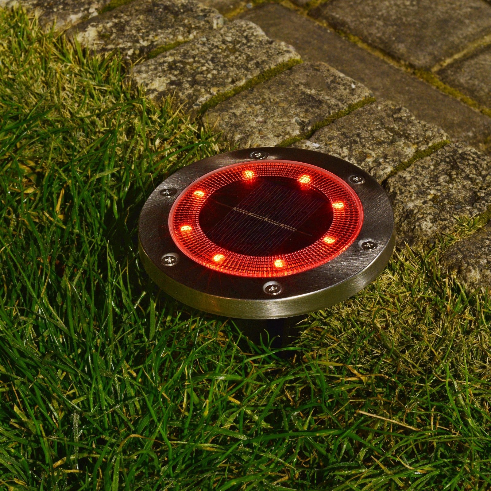 Solar Powered LED Pathway Lights | 8-Pack | 2 Light Modes | Rechargeable Battery