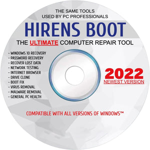 Hiren's Boot CD DVD Latest 2022 Edition Windows PC Repair Virus Removal Restore