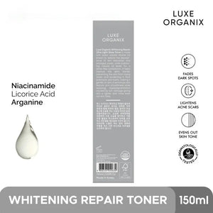 Luxe Organix Whitening Repair Essence Toner Niacinamide Licorice Extract 150ml