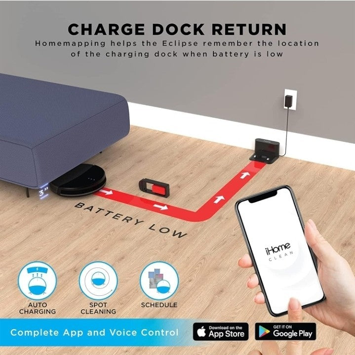 AutoVac 2-in-1 Robot Vacuum and Mop Enabled with Mapping HomeMap Navigation