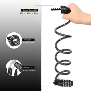 Bike Lock, High Security Bicycle Lock, Bike Cable Locks with Mounting Bracket