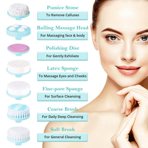 Electric Facial Cleansing Brush 7 IN 1 - Fabuday Face Skin Spin Brush