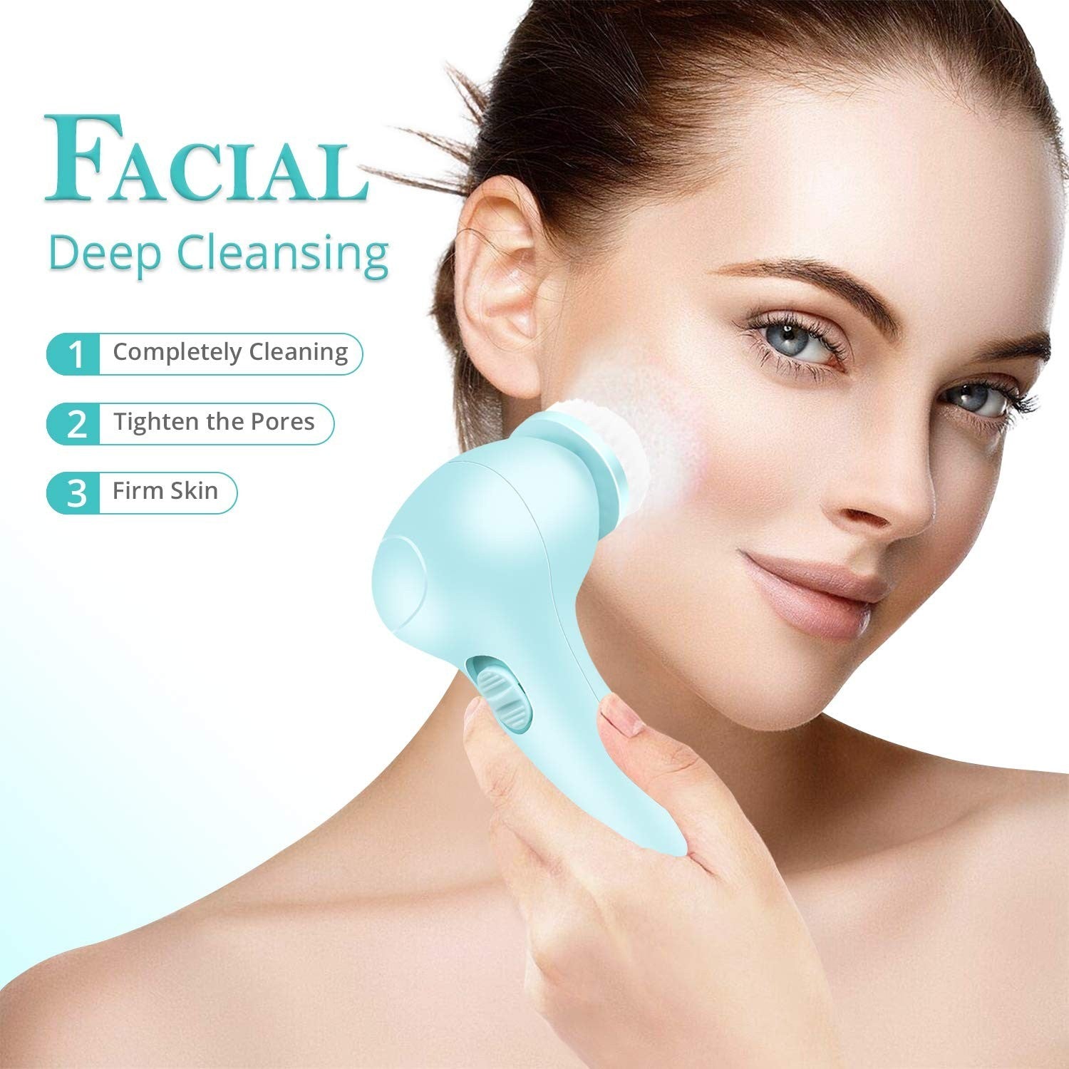 Electric Facial Cleansing Brush 7 IN 1 - Fabuday Face Skin Spin Brush