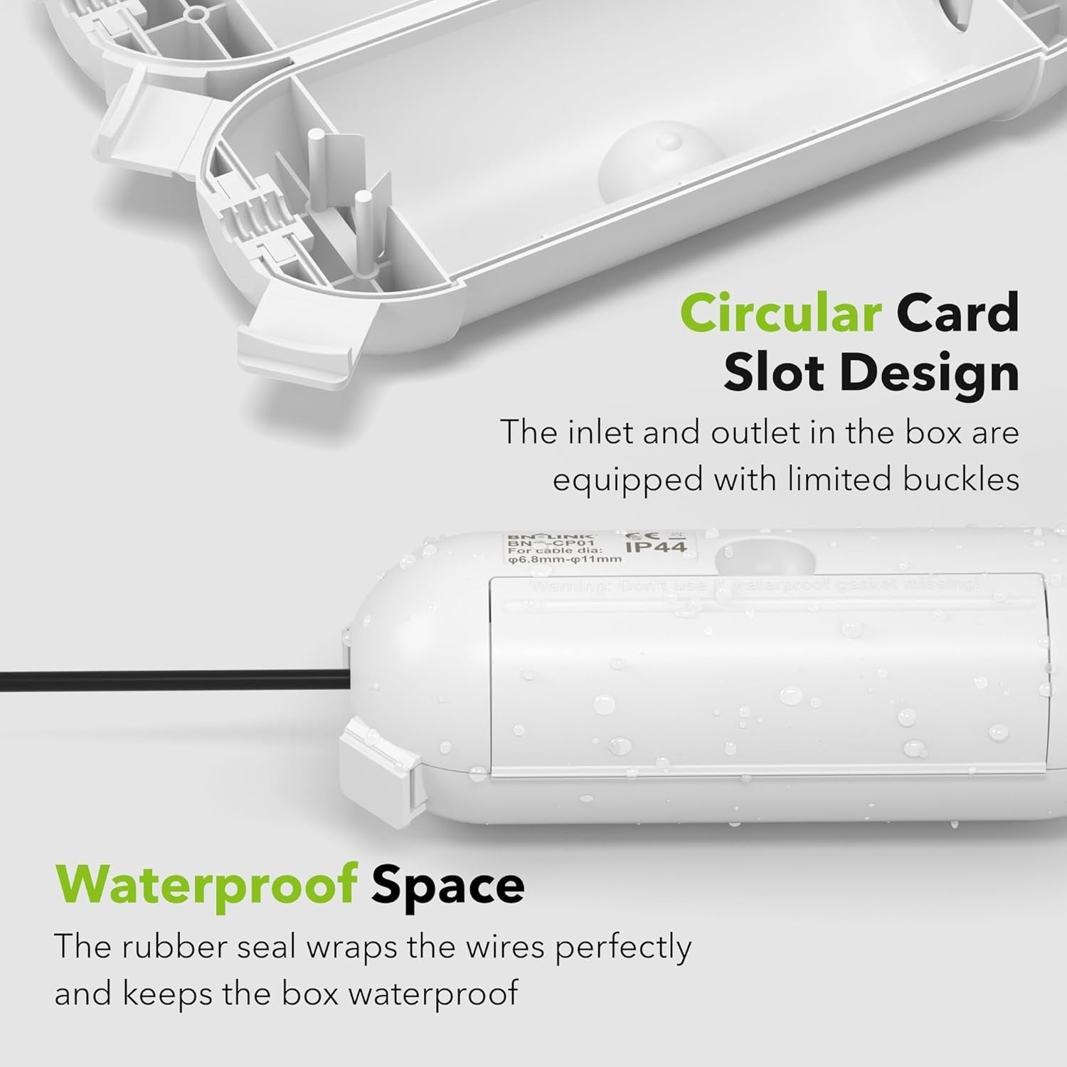 [3 Pack] Outdoor Extension Cord Safety Cover with Waterproof Seal, Weatherproof