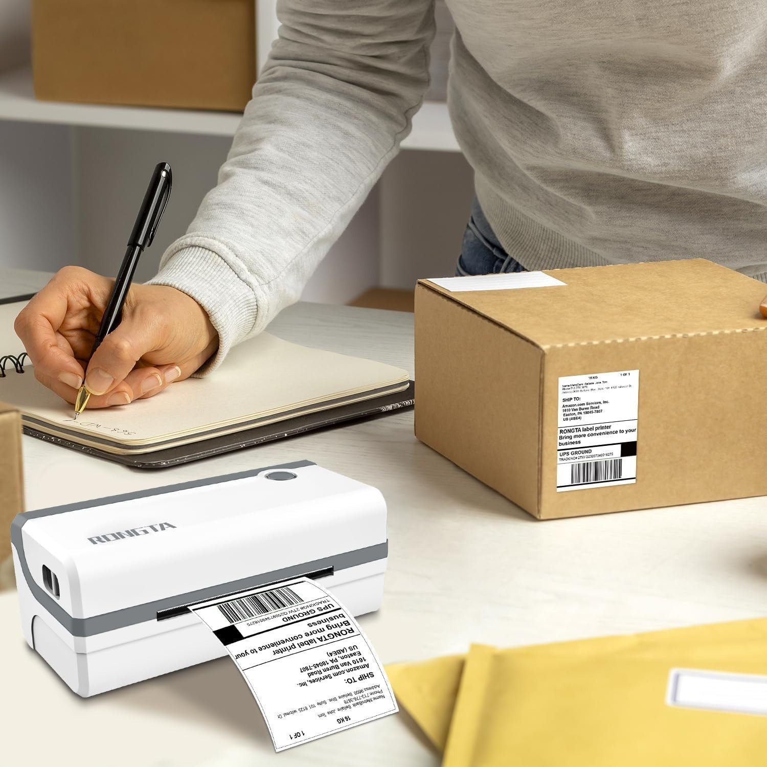 Bluetooth Thermal Shipping Label Printer, Wireless 4x6 Label Sticker Printer