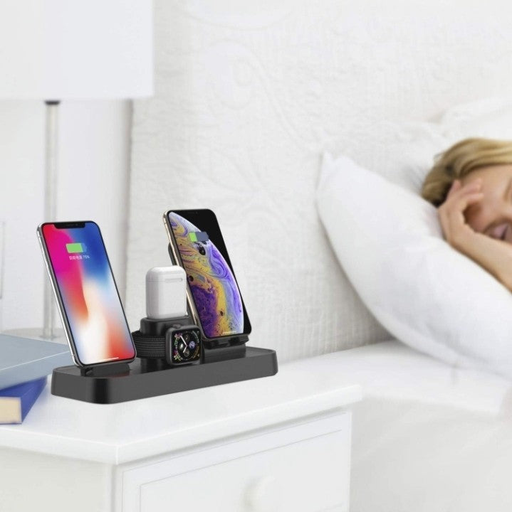 Wireless Charger, 4 in 1 Charging Station for Apple, Wireless Charging Pad Stand