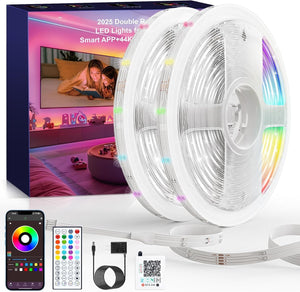 LED Lights for Bedroom, 2025 Double Row 100FT 960LEDs RGB Strip Lights Music Syn