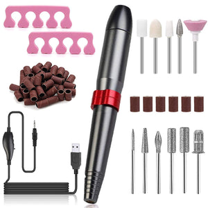 FunPa Electric Nail Drill,Portable Electric Nail Drill, With 11 Pieces Change