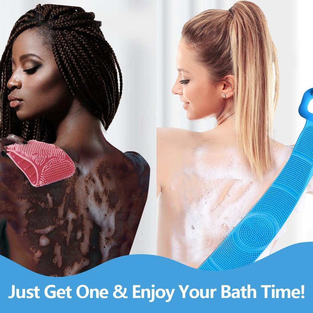 WestRiver Back Scrubber for Shower, Silicone Exfoliating Lengthen Body Shower