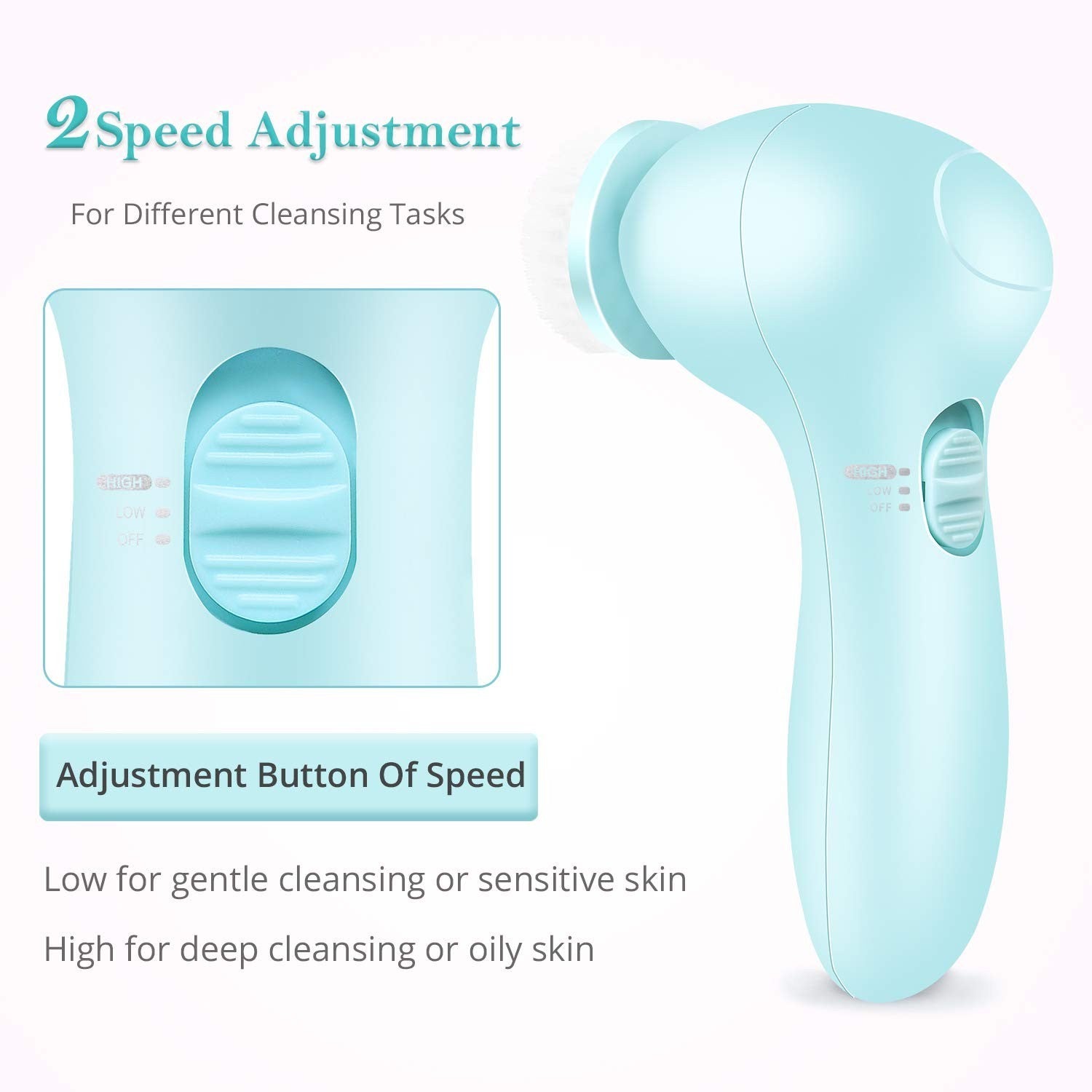 Electric Facial Cleansing Brush 7 IN 1 - Fabuday Face Skin Spin Brush