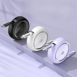 100W USB C Cable, Fast Charging, Retractable with 4-Stage Length Preset (3.3ft)