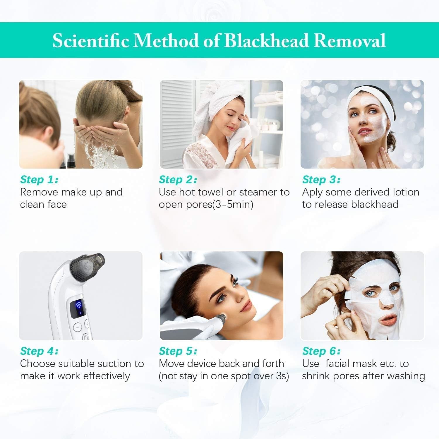Oiiwak 5MP Visible Blackhead Vacuum, Blackhead Remover with Camera, Electric WiF