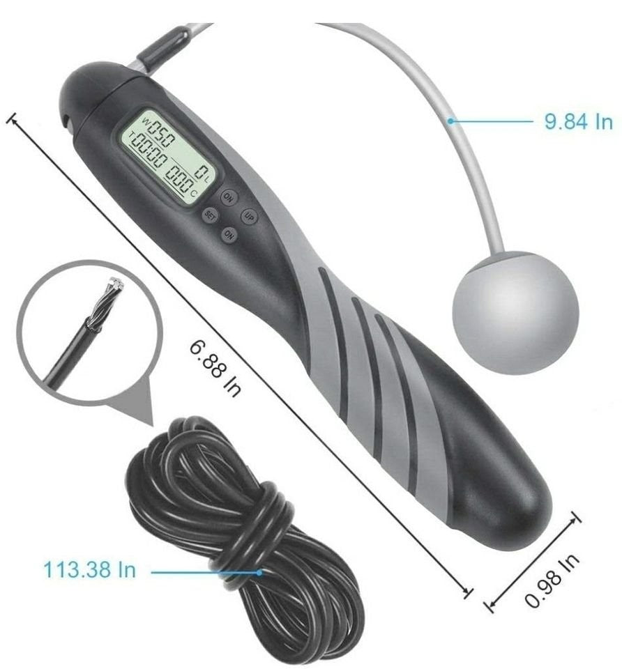 VOLTRX Counting Jump Rope with Corded or Cordless Jumping, Weighted Handles
