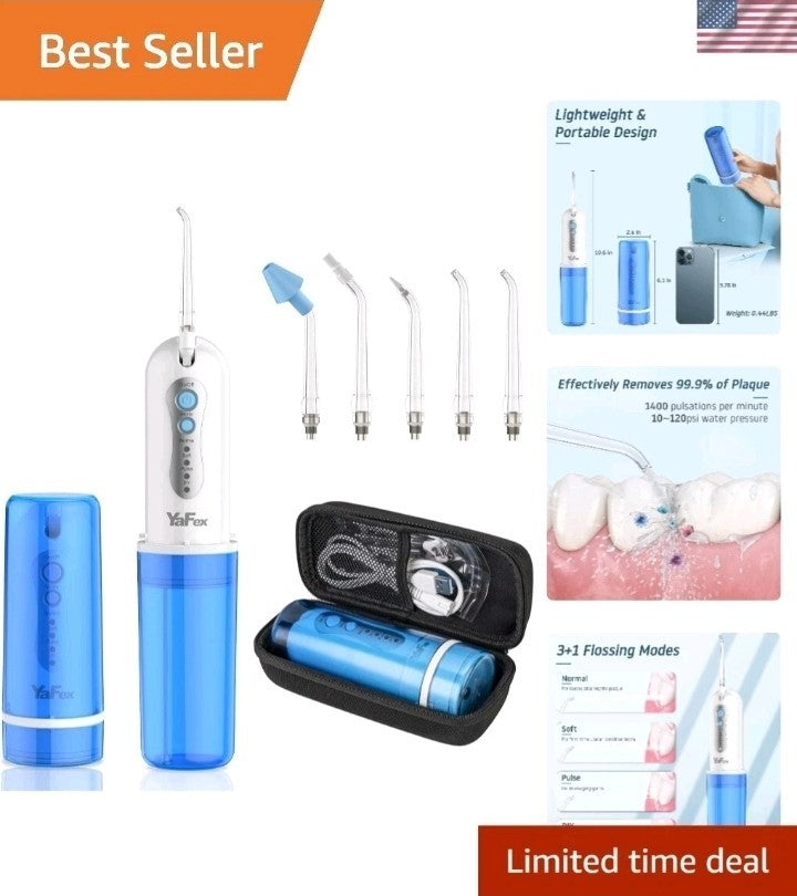 Rechargeable Oral Irrigator: Waterproof Teeth Flosser with Customizable Pressure