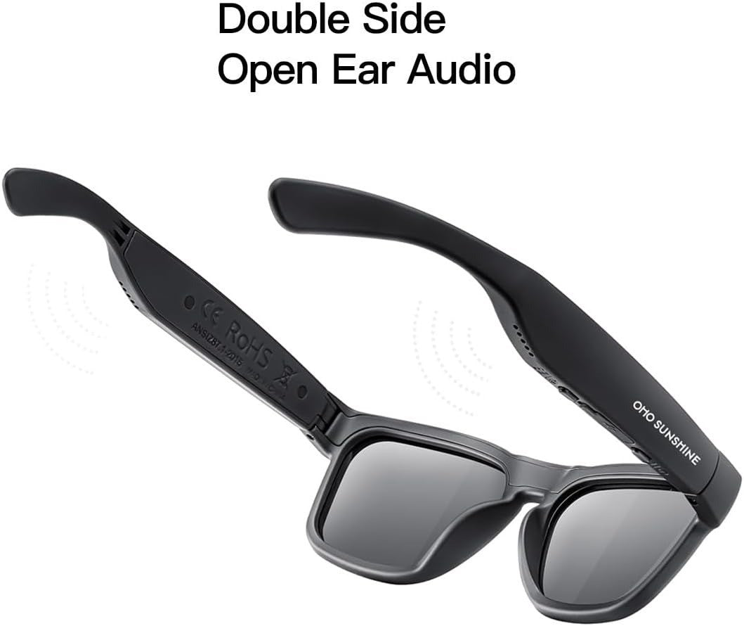OhO Smart Glasses,Polarized Sunglasses with Bluetooth Speaker,Athletic/Outdoor